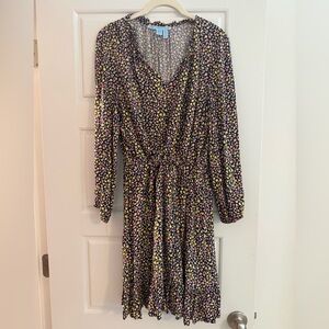 Draper James Multicolor Floral Long Sleeve Dress